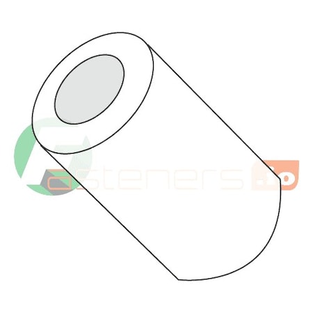 Newport Fasteners Round Spacer, #4 Screw Size, Natural Nylon, 3/8 in Overall Lg, 1000 PK 100604RSN